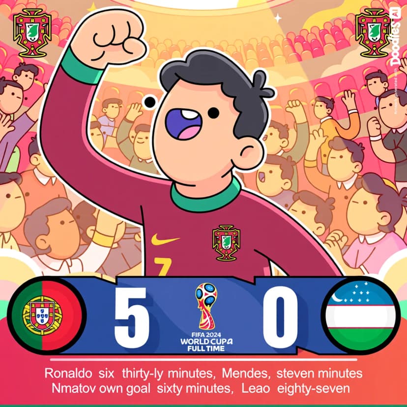 POR 5 - 0 UZB